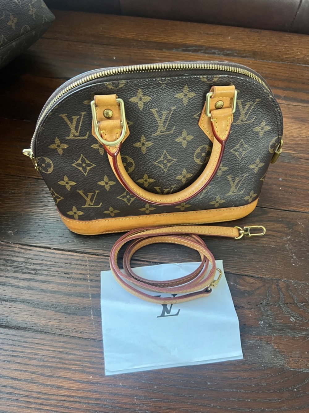 Louis Vuitton Monogram Alma BB Satchel crossbody made in France